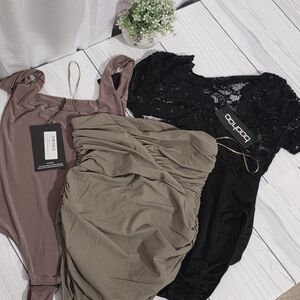 BOOHOO Black Lace Top